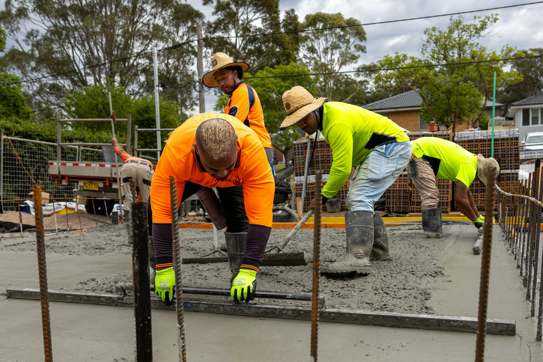 Australian tradespeople working on a local project